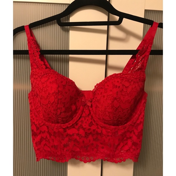 red lace bra top